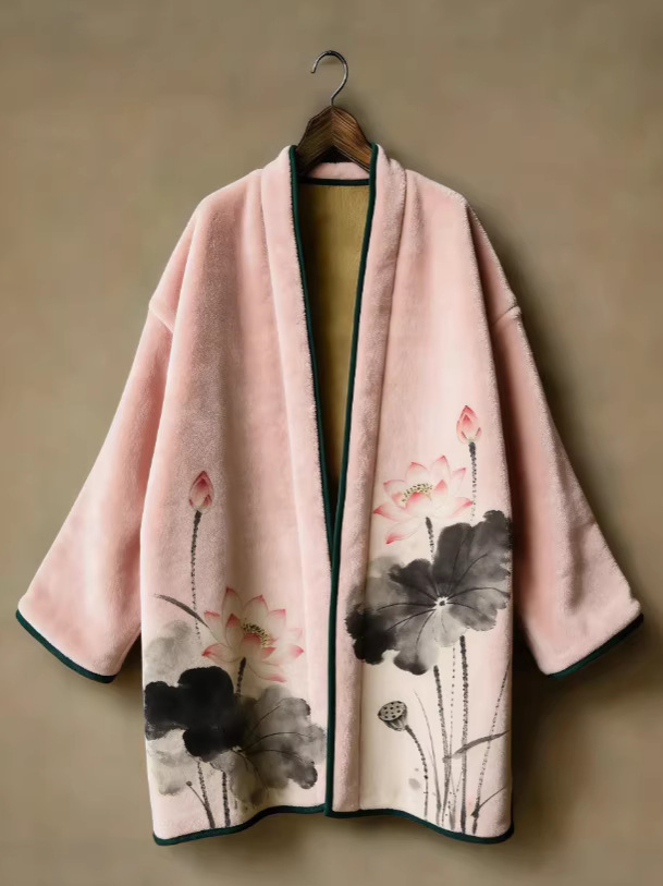 Traditional Winter Japanese Clothing - ชุดกิโมโนญี่ปุ่นแบบใหม่ประจำฤดูใบไม้ร่วง-ฤดูหนาวปี 2026 ยูกาตะ ซามูไร สำหรับผู้ชายและผู้หญิง เสื้อโค้ทผ้าแฟลนเนลพิมพ์ลาย