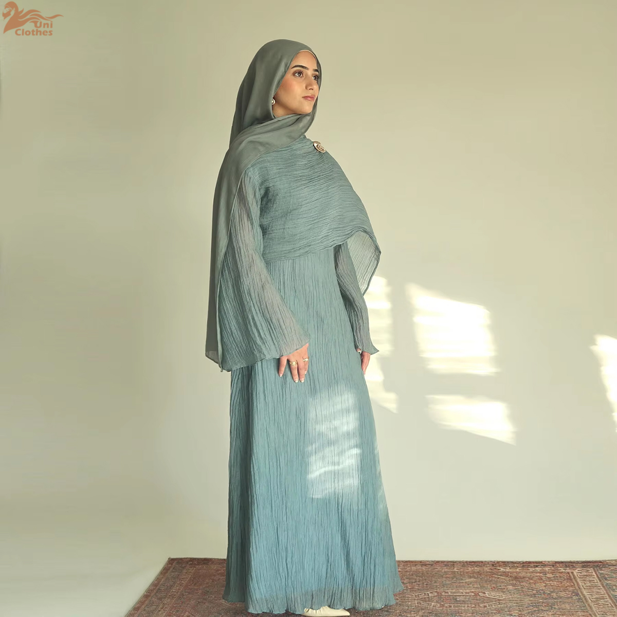 Winter Clothing Dubai - ชุดเดรสยาวผ้าพลีทแบบใหม่ปี 2025 ผ้าคลุมไหล่หรูหรา ชุดอิสลามสำหรับผู้หญิง อาบายะห์ดูไบ ชุดมุสลิมสุภาพสตรี