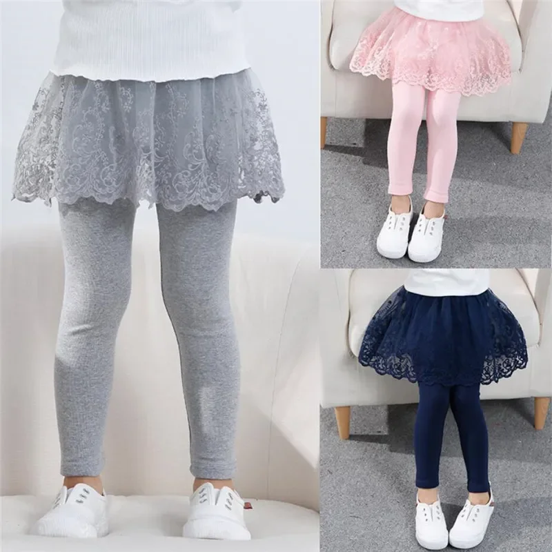 Winter Clothing For Babies - เด็กทารกใหม่กางเกงขายาวลูกไม้เจ้าหญิงกระโปรง-กางเกงฤดูใบไม้ผลิฤดูใบไม้ร่วงเด็กกระโปรงกางเกงสําหรับ 2-7 ปีเด็กเสื้อผ้า