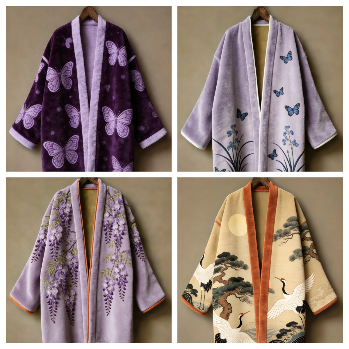 Traditional Winter Japanese Clothing - ชุดกิโมโนญี่ปุ่น ฮาโอริ ยูกาตะ ซามูไร สำหรับผู้ชายและผู้หญิง เสื้อพิมพ์ลายฮาราจูกุ