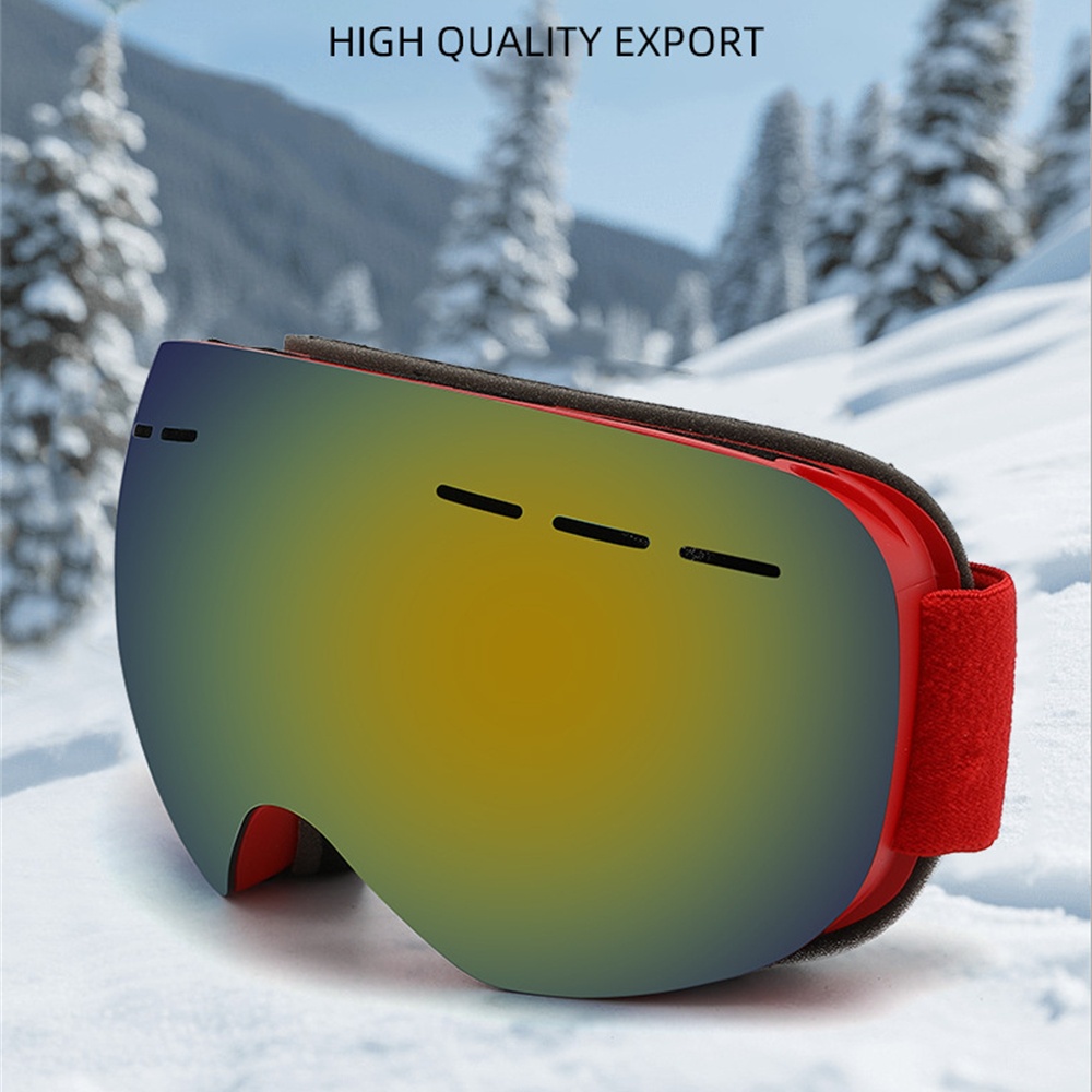 Snow Goggle Uv - แว่นตาสกีกรอบสองชั้น UV400 ป้องกันหมอก ป้องกันรังสียูวีแว่นตาสกีหน้ากากสกีสโนว์บอร์ดผู้ชายผู้หญิงกีฬากลางแจ้งแว่นตาหิมะ