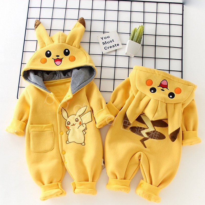 Winter Clothing Kids - การ์ตูนพ็อกเก็ตมอนสเตอร์ชุดนอนเด็กทารกแรกเกิดน่ารักฤดูหนาวแขนยาวเด็กเสื้อผ้าเด็กทารกเสื้อผ้าเด็กวัยหัดเดินชุดของขวัญ