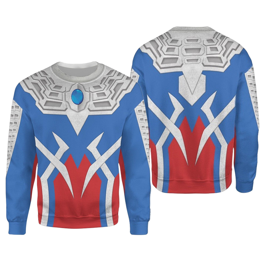 Winter Clothing Kids - เสื้อสเวตเชิ้ตคอวีลายอุลตร้าแมนซีโร่จาก Bandai Periphery สำหรับคอสเพลย์ ผ้าเนื้อนุ่ม สวมใส่สบาย