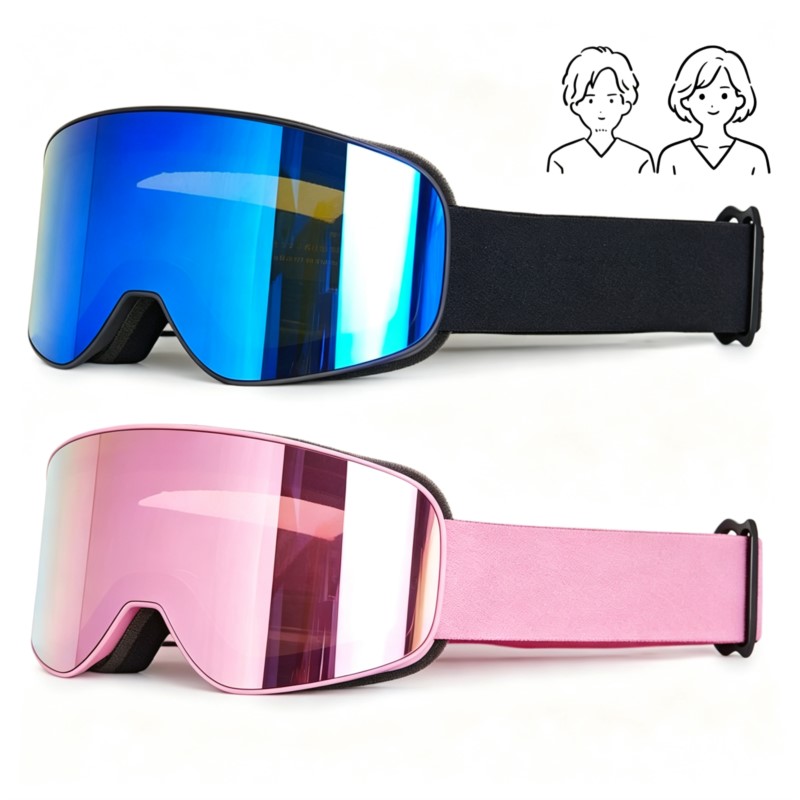 Snow Goggle Uv - แว่นตาป้องกันดวงตาสำหรับทุกสภาพอากาศ เลนส์ป้องกันรังสียูวีและฝ้า ป้องกันลมแรง สำหรับกีฬาขี่ม้าบนภูเขาและกีฬาบนหิมะ