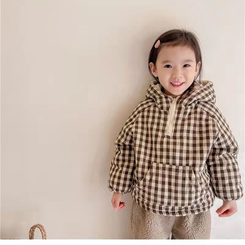 เสื้อแจ็คเก็ตเด็กแฟชั่นลายสก็อ - Winter Clothing 1 Year Old บทวิจารณ์และราคา