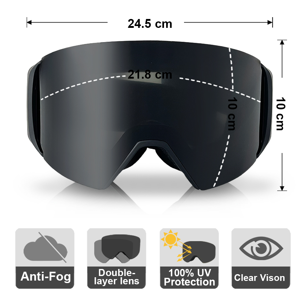 แว่นตาสกีมืออาชีพสำหรับผู้ชายแ - Snow Goggle Uv บทวิจารณ์และราคา