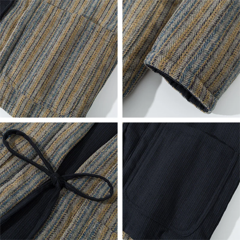 เสื้อคลุมกิโมโนลายทางสไตล์ญี่ป - Traditional Winter Japanese Clothing บทวิจารณ์และราคา
