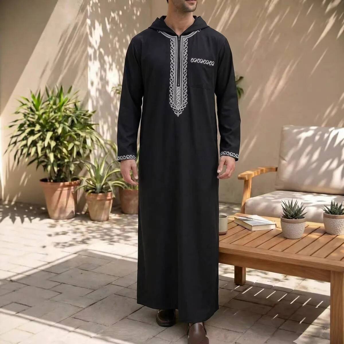 เสื้อคลุมฮู้ดลำลองปักลายสำหรับ - Winter Clothing Dubai บทวิจารณ์และราคา
