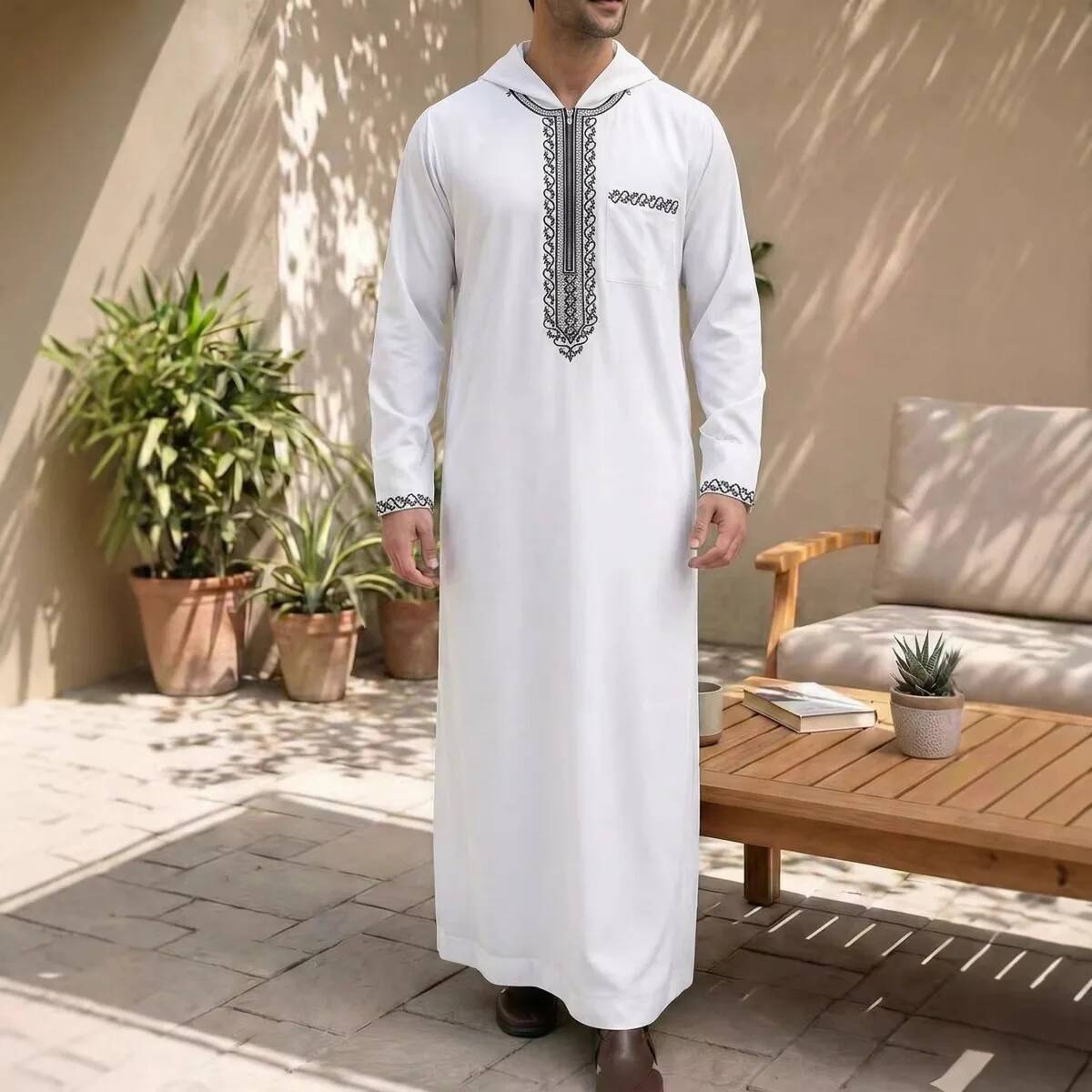 เสื้อคลุมฮู้ดลำลองปักลายสำหรับ - Winter Clothing Dubai บทวิจารณ์และราคา