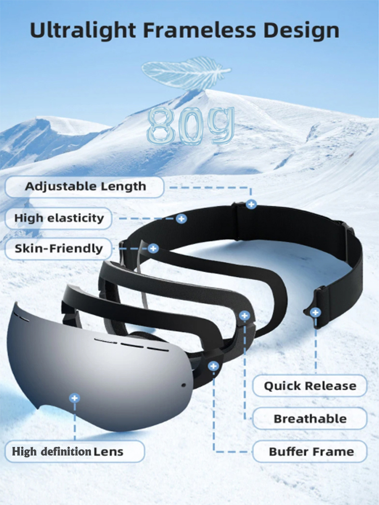 แว่นตาหิมะผู้ชายผู้หญิงกลางแจ้ - Snow Goggle Uv บทวิจารณ์และราคา