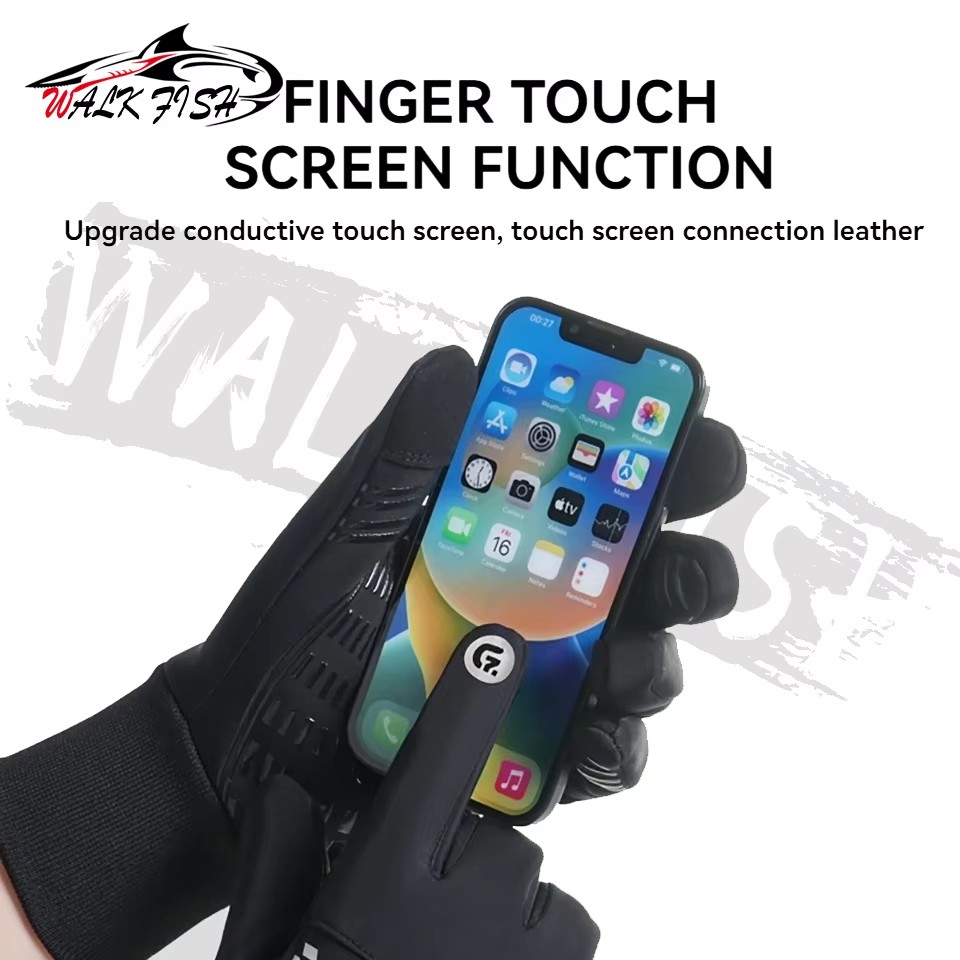 WALK FISH ถุงมือตกปลาให้ความอบ - Knit Glove Touch Screen บทวิจารณ์และราคา