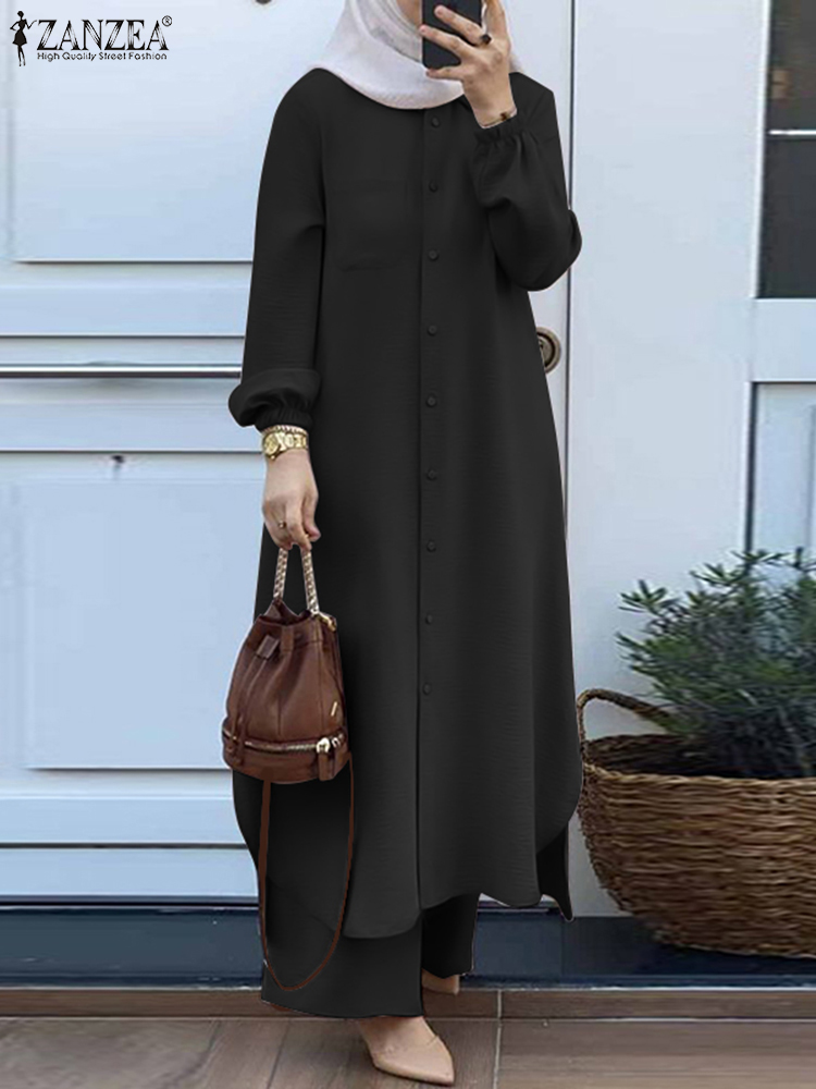 ZANZEA แฟชั่น2Pcs ผู้หญิงมุสลิ - Winter Clothing Dubai บทวิจารณ์และราคา