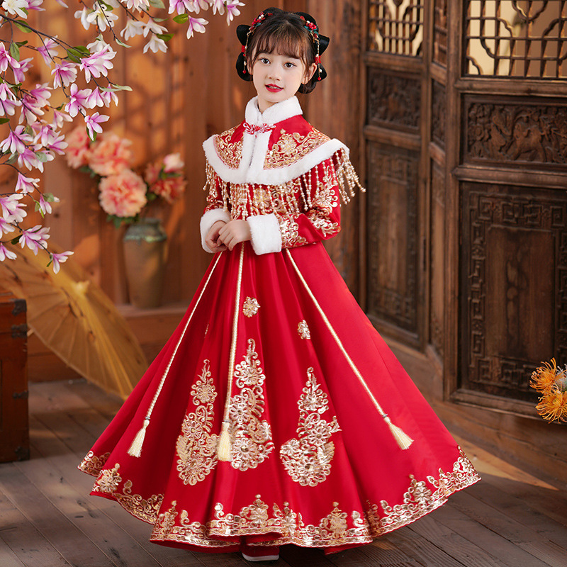 หญิงสีแดงจีนใหม่ปีเสื้อผ้าเด็ก - Winter Clothing Kids บทวิจารณ์และราคา