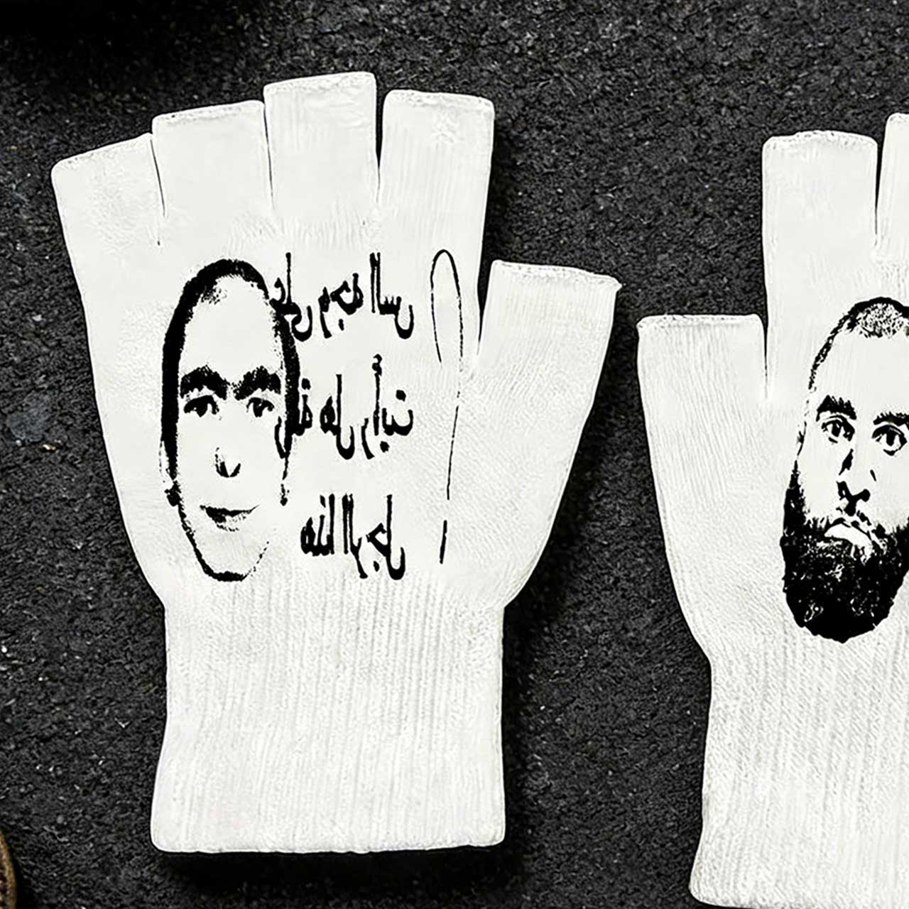 ถุงมือไร้นิ้วลายพิมพ์ย้อนยุค Y - Knit Glove Touch Screen บทวิจารณ์และราคา