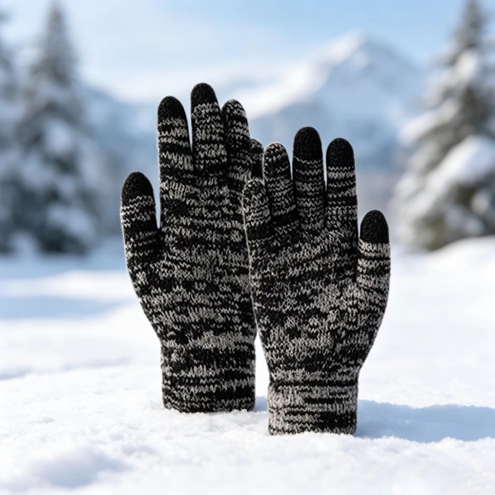 2 ชิ้น/เซ็ตแฟชั่นฤดูหนาวเด็กหม - Knit Glove Touch Screen บทวิจารณ์และราคา