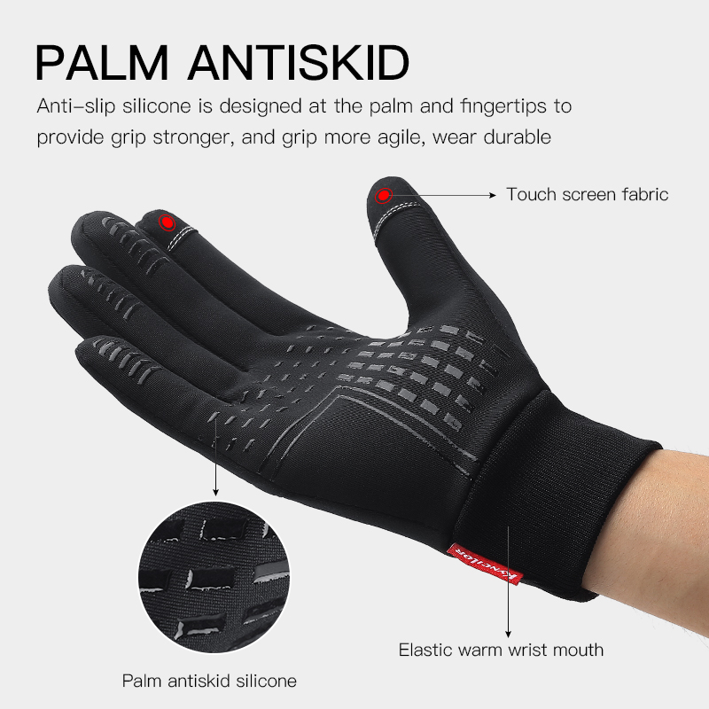 ถุงมือกันลมกันลมกันหนาวสำหรับก - Knit Glove Touch Screen บทวิจารณ์และราคา