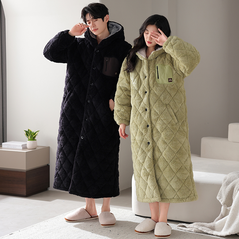 ชุดนอนคู่รักฤดูหนาวแบบมีฮู้ด ช - Winter Clothing Layers บทวิจารณ์และราคา